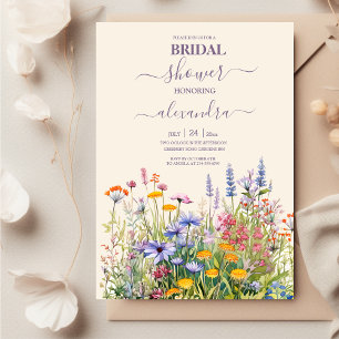 Invitation Fête des mariées de jardin botanique Fleur sauvage