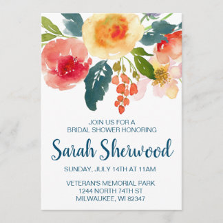 Invitation Fête des mariées de jardin fleuri