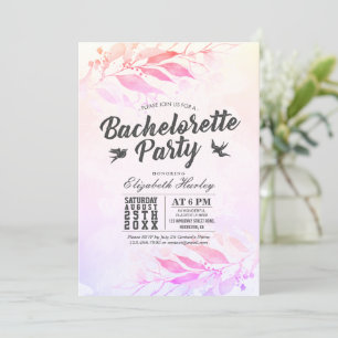 Invitation Fête des mariées de la fête de bachelorette Feuill