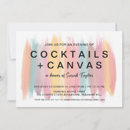 Invitation Fête des mariées de la partie de peinture