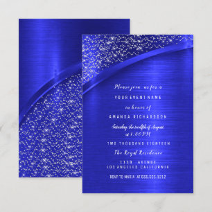 Invitation Fête des mariées de la Parties scintillant Bleue R