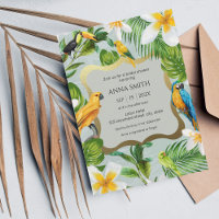 Fête des mariées de la Plumeria de Luau Tropical
