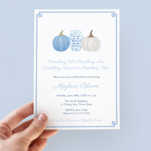 Invitation Fête des mariées de la Preppy bleue empruntée par 