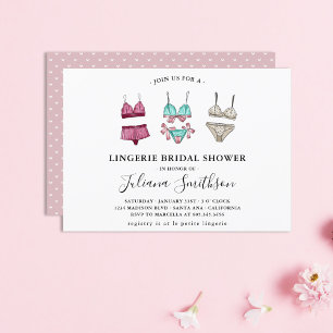 Invitation Fête des mariées de lingerie