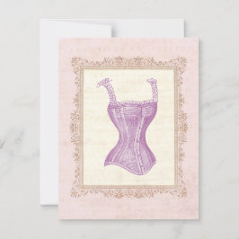 Invitation Fête des mariées de lingerie Corset victorienne