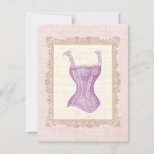 Invitation Fête des mariées de lingerie Corset victorienne