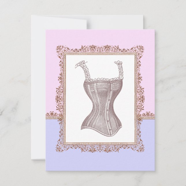 Invitation Fête des mariées de lingerie Corset victorienne (Devant)