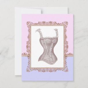 Invitation Fête des mariées de lingerie Corset victorienne