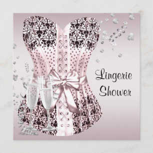 Invitation Fête des mariées de lingerie en corse rose