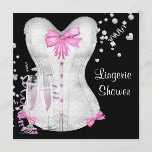 Invitation Fête des mariées de lingerie en corse rose