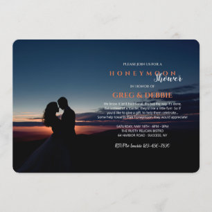 Invitation Fête des mariées de lune de miel
