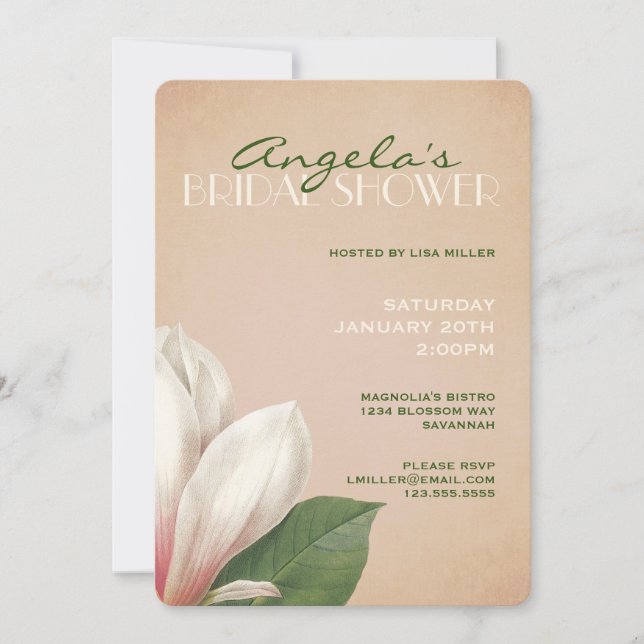 Invitation Fête des mariées de Magnolia Sud | Rustic Blush (Devant)