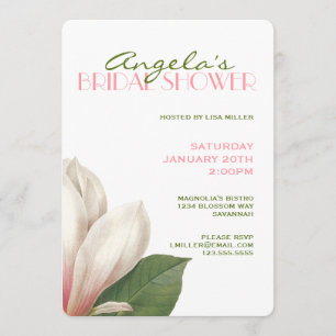 Invitation Fête des mariées de Magnolia Sud   Vert blanc rose