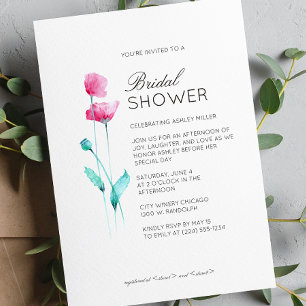 Invitation Fête des mariées de Mariage de détail floral minim