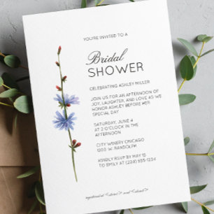 Invitation Fête des mariées de Mariage de détail floral minim
