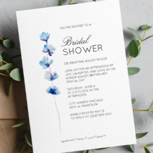 Invitation Fête des mariées de Mariage de détail floral minim