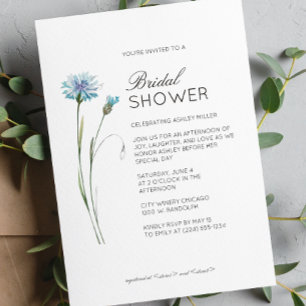 Invitation Fête des mariées de Mariage de détail floral minim