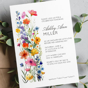 Invitation Fête des mariées de Mariage de détail floral minim