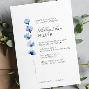 Invitation Fête des mariées de Mariage de détail floral minim