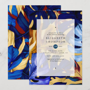 Invitation Fête des mariées de Mariage de forêt exotique