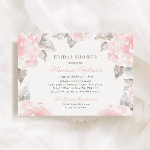 Invitation Fête des mariées de Mariage de Rose vintage rose