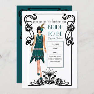 Invitation Fête des mariées de Mariage Flapper Gangster des a
