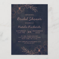 Fête des mariées de Mariage Rose Blue & Gold Foil
