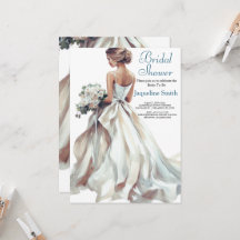 Fête des mariées de mariée aquarelle