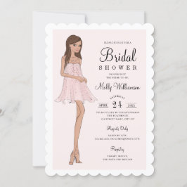 Invitation Fête des mariées de mariée de mode