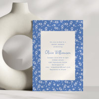 Fête des mariées de Motif de feuille de bleu moder