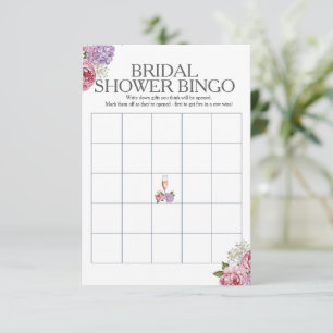 Invitation Fête des mariées de parfums Prosecco Jeu de bingo