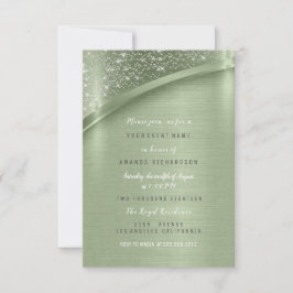 Invitation Fête des mariées de Parties scintillant de menthe 