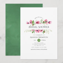 Invitation Fête des mariées de pépites rose aquarelle