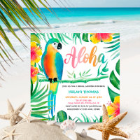 Fête des mariées de perroquets d'Hibiscus Tropical