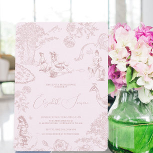 Invitation Fête des mariées de pique-nique moderne chic Toile