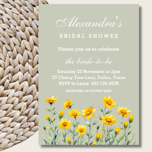 Invitation Fête des mariées de printemps du Fleur sauvage jau