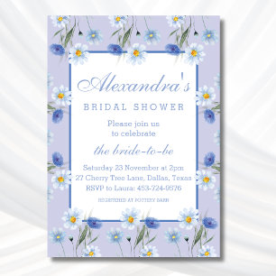 Invitation Fête des mariées de printemps Fleur sauvage Dusty