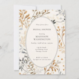 Invitation Fête des mariées de remplissage d'automne moderne 