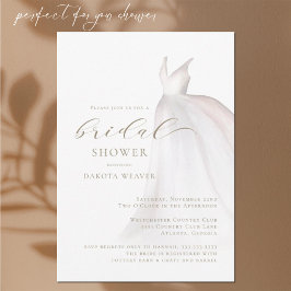 Invitation Fête des mariées de robe Mariage blanc chic