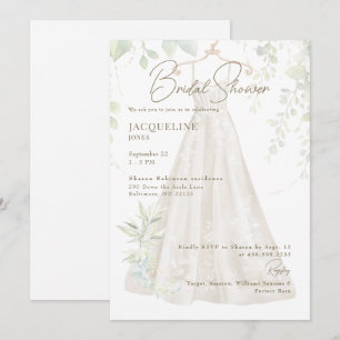 Invitation Fête des mariées de robe Mariage blanche II