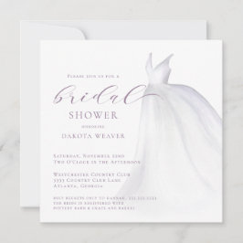 Invitation Fête des mariées de robe Mariage doux violet