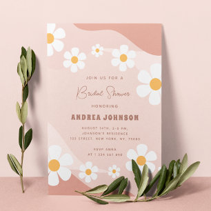 Invitation Fête des mariées de script Floral Retro Rose Boho