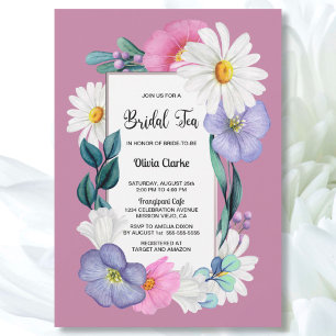 Invitation Fête des mariées de thé à la nuptiale printanière