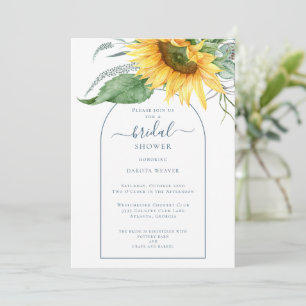 Invitation Fête des mariées de tournesol Watercolor moderne