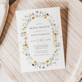 Invitation Fête des mariées de trame Fleur sauvage délicate