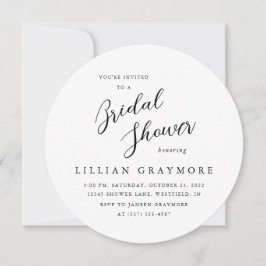 Invitation Fête des mariées de typographie de script moderne 