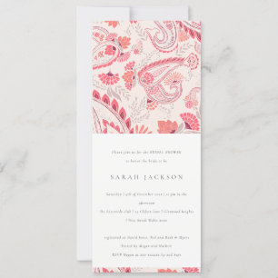 Invitation Fête des mariées de typographie moderne Blush Pais