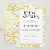 Fête des mariées D'Hiver Chic Blanc Et Or