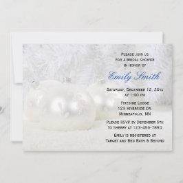 Invitation Fête des mariées d'hiver Noël blanc