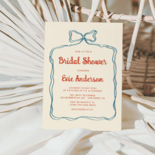 Invitation Fête des mariées du cadre de la boîte dessinée à l